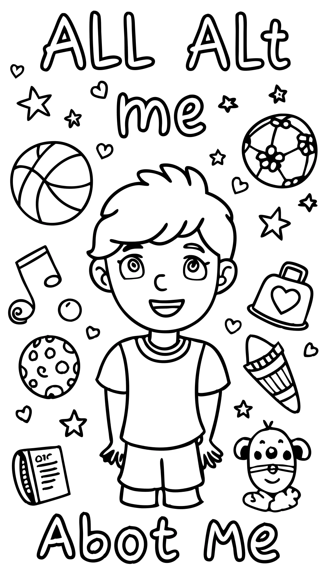 all about me coloring page